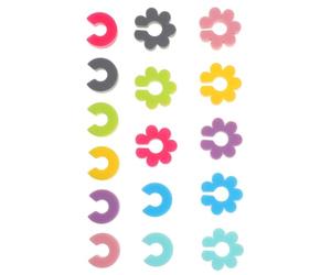BESPORTBLE 16 Pezzi Segnabicchiere per Bicchieri da Vino e Facile da Pulire Buona Elasticità a Forma di Fiore in Silicone per Feste e Vita Quotidiana per Feste e Vita Quotidiana