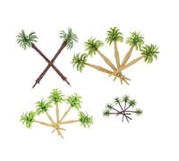 BESPORTBLE 17 pezzi Miniature Alberi Palma Cocco Modellini per Diorama Plastiche Artificiali per Paesaggio Fai da Te Tavolo Sabbia Decorazioni Micro Scena
