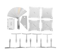 BESPORTBLE 17pezzi Strumenti per Liutaio di Chitarra Righello per Azione delle Corde Spessimetro per Misurazione di Larghezze e Spessori Misuratore per Azione delle Corde Strumento