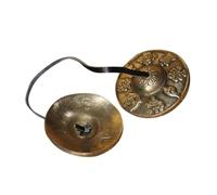 BESPORTBLE 1Paio Campane Tingsha per Meditazione Cymbals Nepalese Strumenti Musicali Religiosi Armonici e Guaritori Compatti e Facili da Trasportare