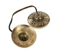 BESPORTBLE 1Pezzi Campana Meditativa Rame Fatta Mano Strumento Musicale Per Meditazione e Pratica Spirituale Doppio Battitore Per Yoga e Riequilibrio