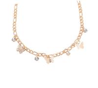 BESPORTBLE 1pezzi Collana Da Donna Catena Per Clavicola e Ciondolo in Lega Con Pietre Brillanti Design Creativo Retro Adatto Tutte Le Occasioni e Abbigliamenti