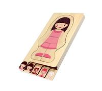 BESPORTBLE 1Pezzi Puzzle Legno per La Costituzione Educativo Multilayer per Sviluppare Capacità Cognitive e Coordinazione Adatto da Anni