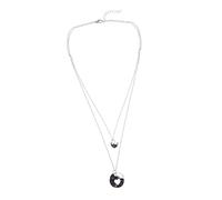 BESPORTBLE 1Set Collana con ciondolo a cuore per collana con lettere Collana elegante Collana in lega collana del festival ciondolo al collo gioielli da donna collana da donna Argento