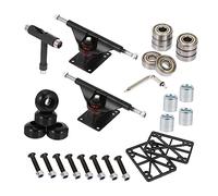 BESPORTBLE 1set Completo Accessori per Skateboard di Alluminio Kit di Montaggio per Bridge Cuscinetti E Ruote Facile Installazione E Alta capacità di Carico per Skater