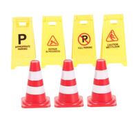 BESPORTBLE 1set Miniature Traffic Road Sign Toys Cones for Kids Early Education And Realistic Design for Children Day And Birthdays