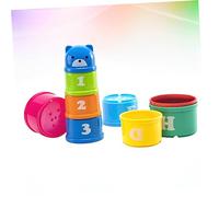 BESPORTBLE 1Set Tazze Impilabili Forma Educativo Per Stimola Creatività e Apprendimento Dei Borsa Rete Per Facile Trasporto