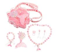 BESPORTBLE 1Set Tema Sirena Collana e Bracciale Ad Anello Accessori per Ragazze Anni con Scatola