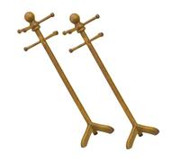 BESPORTBLE 2 Dollhouse Wooden Coat And Hat Rack Retro Style Mannequin Model Stand For Mini Clothes Storage And Drying