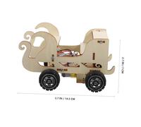 BESPORTBLE 2 Kit Auto Stem da Montare per Veicolo in Legno Controllato Voce Educativo Scientifico per Sviluppo Creatività e Problem Solving
