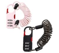 BESPORTBLE 2 Lucchetto Bici Antifurto con Combinazione Resettable Sicurezza Alta per Scooter E-bike e Casco Resistente Intemperie e Taglio