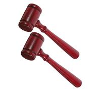 BESPORTBLE 2 Martelletto Giudice Legno Massello Martello Giudice per Accessorio Cosplay Tribunale e Costume Avvocato Legno Resistente Ruolo e Asta