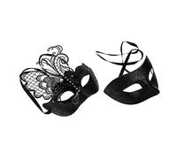 BESPORTBLE 2 Maschere In Maschera Maschere Fantastiche Maschere Dorate Copri Viso A Metà Per Feste Di Halloween Travestimenti Festival Di Halloween Maschere Fai Da Te Per Feste