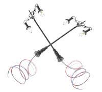 BESPORTBLE 2 Mini Lampada da Cortile in Miniatura Fredda Decorativo per Casa delle Bambole e Scenari Giardino Accessorio per Layout Tavolo Sabbia