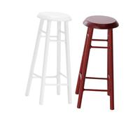 BESPORTBLE 2 Miniature Dollhouse Wooden Stool Realistic High Bar Counter Chair For DIY Crafting Compact Space Saving Design For Dollhouse Scenes