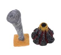 BESPORTBLE 2 Modelli Educativi Simulati Disastri Naturali Miniature Volcano Toy e Tornado per Esplorazione Scientifica Stem Scultura da Tavolo Realistica per Casa e Classe