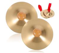 BESPORTBLE 2 paia Cymbali per Danza Del Ventre con Manici Legno Strumenti Musicali per Feste Danzatori