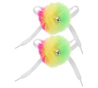 BESPORTBLE 2 Palline Decorative Fluffy per Pattinaggio Accessori Colorati per Roller Skates Facili da Applicare e Leggeri per Amanti Del Pattinaggio