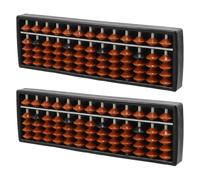 BESPORTBLE 2 Pezzi Abaco Cinese a 13 Colonne in Plastica per Scuola | Colorate per Riconoscimento Visivo, Conteggio Base, Apprendimento del Valore Posizionale, Uso in Classe