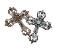 BESPORTBLE 2 Pezzi Accessori Spilla Religioso Moda Pin Per i Vestiti Spilla a Croce Signora Spille Incrociate Spillo Spilla Della Santa Croce Cappotto Santo Comunione Costume Lega Di Zinco