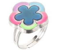 BESPORTBLE 2 Pezzi Anello luminoso che cambia colore Anelli per ragazze anelli dell'umore regolabili anello per ragazze anello che cambia l'umore anelli dell'umore per le ragazze lega