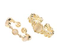 BESPORTBLE 2 Pezzi Anello per gli occhi di Cat anello gemma le donne aprono l'anello le donne suonano gioielli Anello aperto decorazioni per gioielli con le dita anello ragazza D'oro