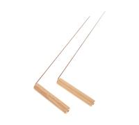 BESPORTBLE 2 pezzi Bacchette Radioestesia in Rame Portatili con Manico lungo Leggere e Resistenti Strumenti Multifunzione per Caccia Fantasmi Rilevamento Acqua e Ricerca Oro