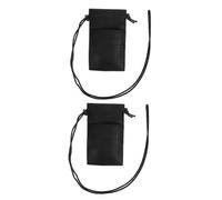 BESPORTBLE 2 Pezzi Borsa Porta Forbici da Parrucchiere, Borsello Parrucchiere in Pu Nero, Grande Capacità, Portatile, per Uso Personale e Salone, per Parrucchieri Professionisti e Studenti
