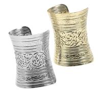 BESPORTBLE 2 Pezzi Braccialetti retrò Bracciale aperto lungo decorazione bracciale donna braccialetto alla moda per ragazze di moda estetica dei braccialetti braccialetto aperto cavo Metallo