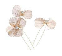 BESPORTBLE 2 Pezzi Canta Per Per Copricapi Da Sposa Nozze Spose Accessori Per Mer Bobby A Forma Di Digita La Forcina Forcine Di Strass Da Sposa Nuziale Cristallo D'oro