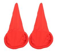 BESPORTBLE 2 Pezzi Cappello da Gnomo Rosso in Poliestere, Atmosfera di | Morbido, Elastico e Comodo da Indossare, per Yoga, Natale, Attori e Dolcetto o Scherzetto