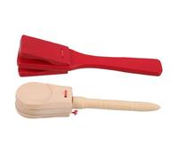 BESPORTBLE 2 Pezzi Castagnetta Legno Doppio Stile con Manico lungo Ergonomico Giocattolo Musicale per Educazione Precoce e Performance Sul Palco