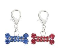 BESPORTBLE 2 Pezzi Ciondoli per Collare per Cani con Luccicanti e Design Accessori per Animali Domestici Facili Appendere su e Borse