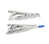 BESPORTBLE 2 Pezzi Clip di risvolto d'argento chiusura sterlina testimoni dello sposo fermagli per cravatta Fermacravatta decorazione del vestito rame