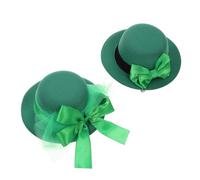 BESPORTBLE 2 Pezzi Clip per cappelli a cilindro trifoglio forcina per cappello a bombetta Accessori per verdi per ragazze tripepil hair pin Clip per da festa molletta