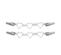 BESPORTBLE 2 Pezzi clip per colletto a catena d'amore fermaglio per cardigan clip di scialle clip cinch spilla da scialle chiusura del mantello fermaglio per camicia Lega di zinco Argento