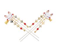 BESPORTBLE 2 Pezzi Clip per volpi decorazione natale xmas decoration hat tappi hairpin Volpe Nappe retrò nappa accessorio per cinese fermaglio per in stile cinese lega