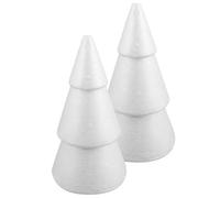 BESPORTBLE 2 Pezzi Cono in Schiuma Bianco 20x10,5 Cm per Decorazioni Natalizie, Design Salvaspazio e Finitura a Specchio, per Centrotavola e Bouquet da Matrimonio