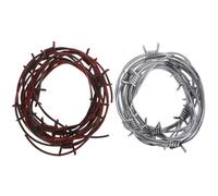 BESPORTBLE 2 Pezzi Decorazione Halloween Filo Spinato in PE Realistico 2,5 Metri per Feste e Case Infestate, Leggero e Facile da Installare per Atmosfera Horror Autentica