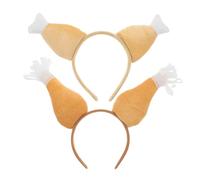 BESPORTBLE 2 pezzi di fascia per coscia di tacchino: cappello, gambe, coda, bacchette, copricapo per costume da tacchino del Ringraziamento per la festa di Natale, Halloween e Ringraziamento.