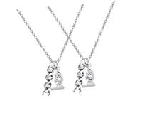BESPORTBLE 2 Pezzi Di Gioielli Per Donne Collana a Doppia Gioielli Di Chimica Organica Collana Microscopio Collane Collana in Lega Collana Divertente Silver