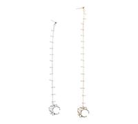 BESPORTBLE 2 Pezzi di Orecchini a Catena con Perle finte da Indossare al Naso - Orecchini Pendenti da Donna - Piercing al setto nasale per Discoteca