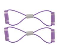 BESPORTBLE 2 Pezzi Fasce Elastiche la Resistenza All'esercizio, Set di Bande Elastiche per Allenamento 8 a Forma, Lattice e Pet, Porpora, Stretching Terapeutico Leggero, per Donne