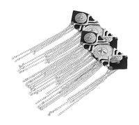 BESPORTBLE 2 Pezzi Gioielli per fuga per cappotto accessorio catena collare per le donne gotico Spalla spalline spalline gioielli da braccio per le donne spalline sulle spalle lega Argento