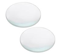 BESPORTBLE 2 pezzi Lente Doppio Convessa in Vetro Ottico Diametro Focale Trasparente e Portatile per Esperimenti Scientifici e Insegnamento di Fisica e Chimica