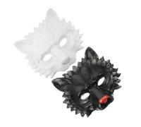 BESPORTBLE 2 Pezzi Maschera Di Maschera Di Animali A Metà Viso Di Gatto Di Tigre Di ta Uomo Arte Costume Da Clown Maschere Di ta Maschere Di