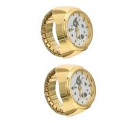 BESPORTBLE 2 Pezzi Orologio Ad Anello Elettronico Orologio Ad Anello Per Uomo Dell'io Mini io a Forma Di Guarda Le Donne Dell' Piccolo D'oro Lega Di Zinco