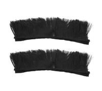 BESPORTBLE 2 Pezzi Parrucca per Casco da Sci e Snowboard in Fibre Chimiche Nere, Decorazioni per Caschi da Sci e Bici, Accessori Cosplay e Abbigliamento Motociclistico Donna