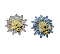 BESPORTBLE 2 Pezzi Pin per il piccolo superiore nozze floreale moderno parà Carino Spilla in lega spilla margherita spilla da donna accessorio per vestiti spilla girasole