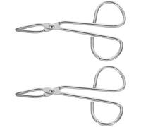 BESPORTBLE 2 Pezzi Pinzetta Professionale e per Design Sopracciglia Acciaio Inossidabile Ergonomico Punta Obliqua, Strumento Leggero per Rimozione Precisa dei Peli Viso